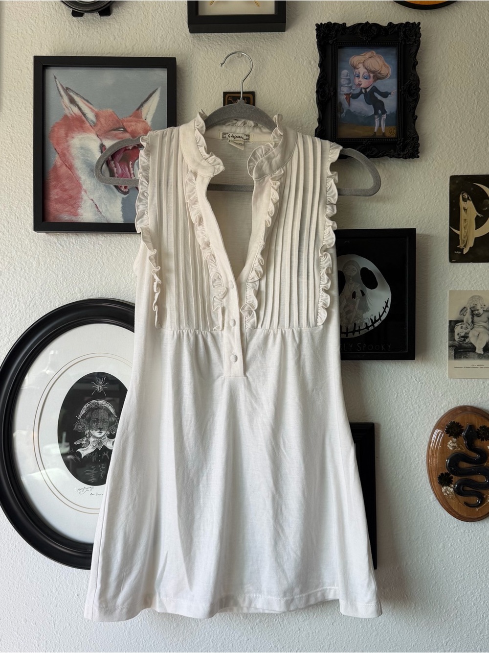 vintage y2k ruffled tank top